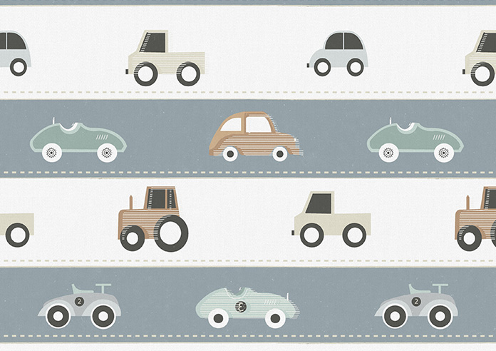 Brum Brum, Blues - Roman Blind - Image 7